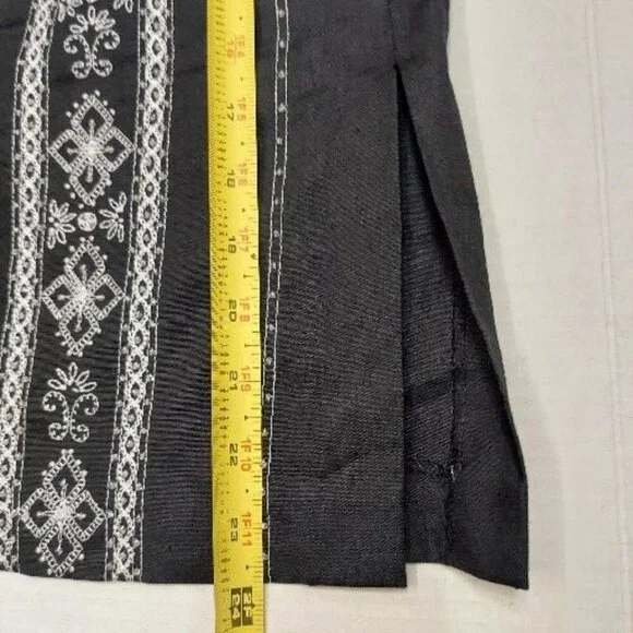 Jane Seymour Signature Embroidered Beaded Black Pencil Skirt 12 Petite - Picture 12 of 12